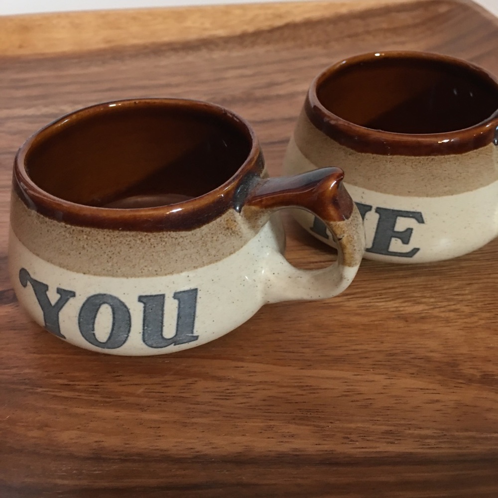 VTG Me and You Stoneware Mugs - Picture 9 of 14